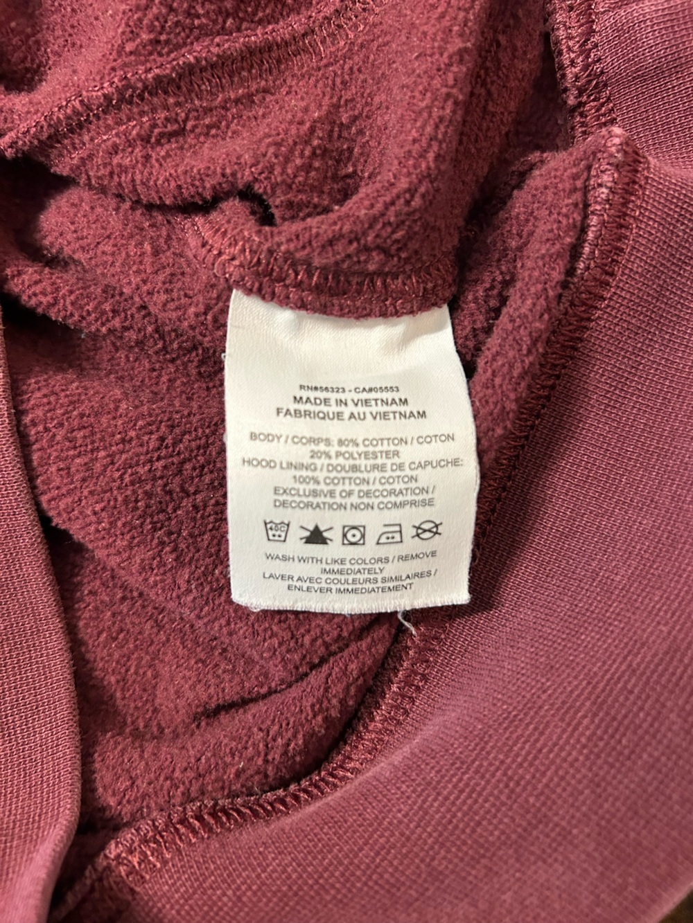Nike Sportswear Club Fleece Pullover Hoodie Bundle Set - Burgundy & White - Picture 14 of 14
